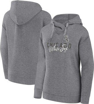 Women's Branded Heather Gray Chicago White Sox Script Favorite Pullover Hoodie