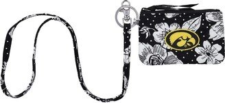 Women's Iowa Hawkeyes Rain Garden Zip Id Lanyard - Black, White