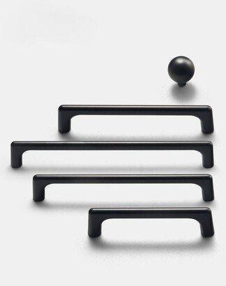 Black Handle Furniture Cabinet Drawer Little Closet Door Pull Wardrobe Black Single Hole Knob Handle - A41