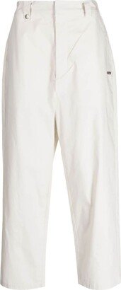 Straight-Leg Cotton Trousers-AT