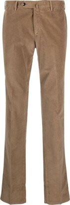 PT Torino Straight-Leg Velour Trousers