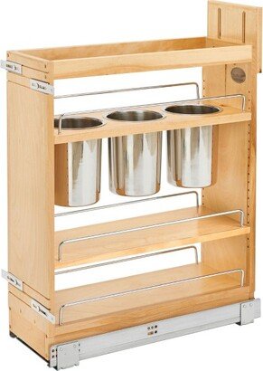 8 Pull Out Storage Organizer for Base Kitchen Cabinets, Sliding Shelves for Utilities, Utensils or Spices with Soft-Close, 448UT-BCSC-8C