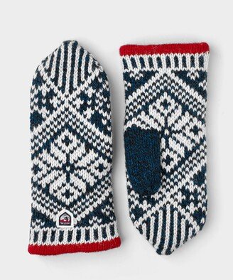 Nordic Wool Mitten in Blue