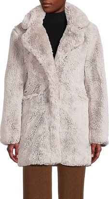 Relaxed Faux Fur Coat