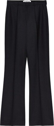 Stretch-Wool Flared Trousers