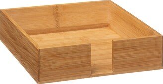 Dunelm Bamboo Napkin Holder Brown