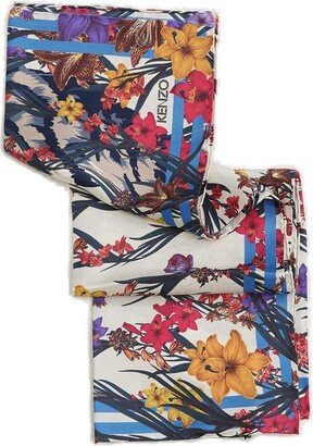 Allover Floral Printed Scarf-AB