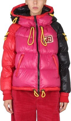 Colour-Block Puffer Jacket-AC