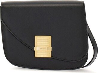 small Asymmetric leather crossbody bag