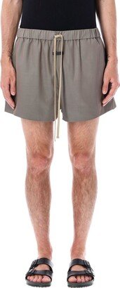 Drawstring Straight Hem Shorts