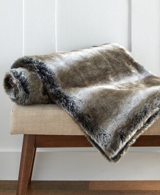 Chinchilla Faux Fur Throw, 50 x 60, Created for Macy's