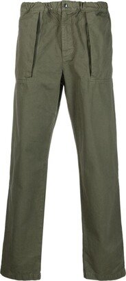 Straight-Leg Cotton Trousers-CQ