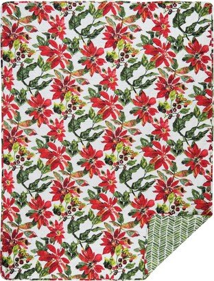 Poinsettia Throw, 48 x 60