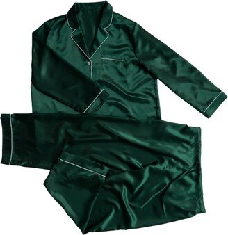 Adore by Michelle Mura Satin Light Of The World Green Sleepwear Set Pyjama Kimono