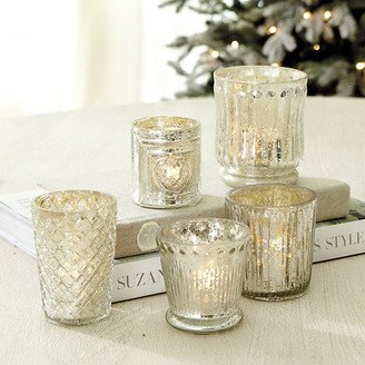 Mercury Glass Votive Holders - Set of 5