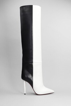 Astrilarge Botta 100 High Heels Boots In White Leather