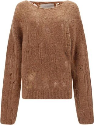 Ramael Distressed Knitted Crewneck Jumper