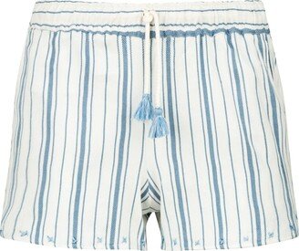 Boutique Kaotique Moroccan Blue Stripped Beach Shorts.