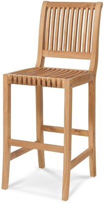 Curated Maison Clement Teak Outdoor Bar Chair-AA