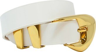 White Patent Leather Moore Belt