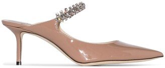 Bing 65mm crystal-embellished mules