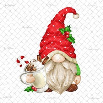 Santa Gnome Clear Laser Printed Waterslide, Christmas Gnome, Decal, Tumblers, Waterslides, Tumbler Supplies