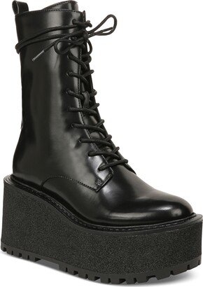 Circus Ny by Sam Edelman Women's Slater Lace-Up Platform Wedge Combat Boots