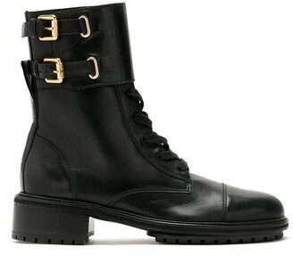 Sarah leather combat boots