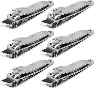 Unique Bargains Household Metal Slanted Tip Manicure Tool Pedicure Nail Clipper Cutter 6 Pcs