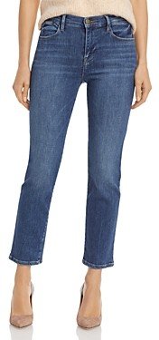 Le High Rise Straight Ankle Jeans in Bestia