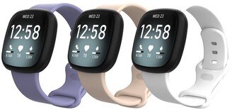 Assorted Silicone Fitbit Band - Pack of 3