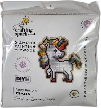 Crafting Spark Fancy Unicorn CSW345 Diamond Painting on Plywood Kit