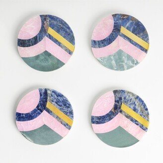 Gauri Kohli Provence Marble Coasters, Set of 4