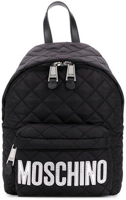 Logo-Print Quilted Backpack