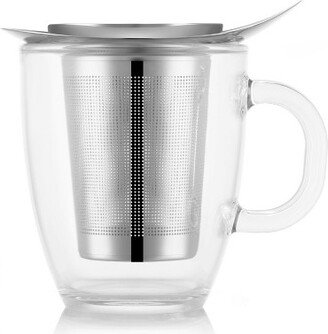 YO-YO 12oz Glass Mug and Stainless Steel Tea Strainer Set