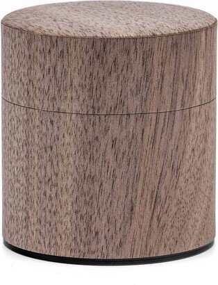 Japanese Chazutsu - 江東堂 Kotodo Natural Wood Walnut Wrapped Metal Tea Canister 100G