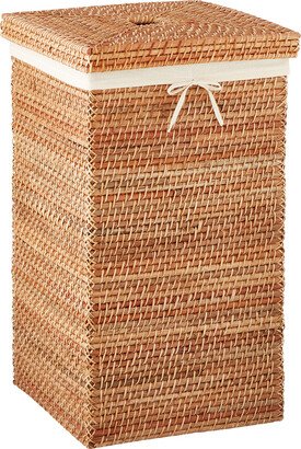 Square Rattan Hamper Natural