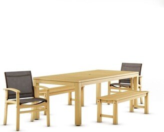 Teak Trento 5 piece Patio Dining Set - 5 Piece