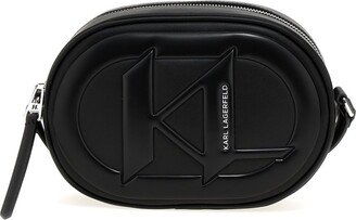 K Monogram Zip-Up Crossbody Bag