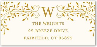 Address Labels: Foil Botanical Joy Address Label, Yellow, Address Label, Matte