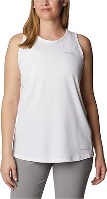 Sun Trek Racerback Tank (White) Women's Clothing