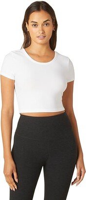 Featherweight Perspective Cropped Tee (Cloud White) Women's Clothing