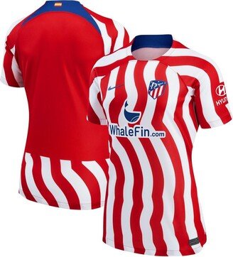 Women's Red, White Atletico de Madrid 2022/23 Home Breathe Stadium Replica Blank Jersey - Red, White