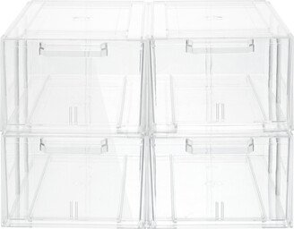 The Case of 4 Clearline Large Shoe Drawer Clear