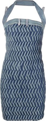 Masha Popova Tyre pleat-detailing denim dress