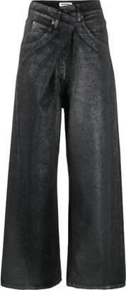 DARKPARK Ines waxed wide-leg jeans