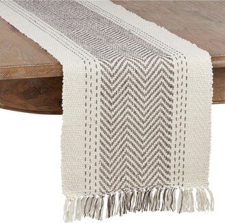 Saro Lifestyle Table Runner with Kantha Stitch Design, 108