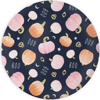 Plates: Pastel Pumpkins Halloween Party Boo Plates, 10X10, Orange