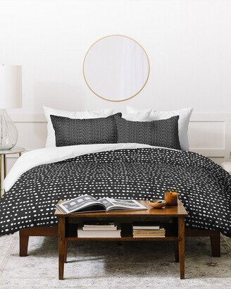 Little Arrow Design Co Dotty Stripes Neutral Duvet Cover Set