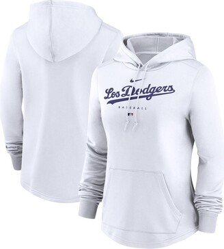 Women's White Los Angeles Dodgers City Connect Pregame Performance Pullover Hoodie